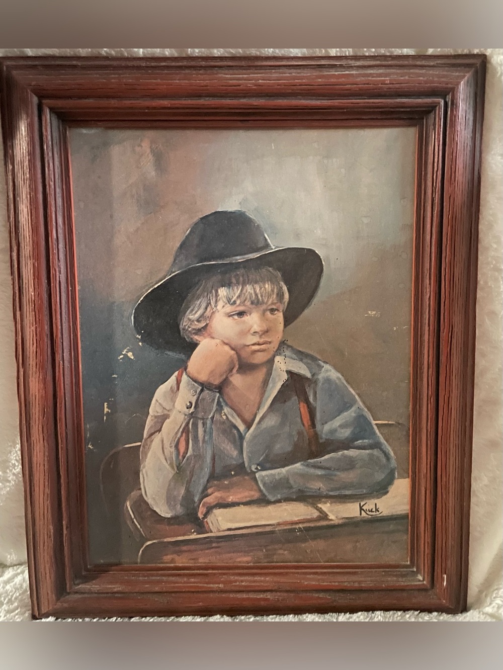Vintage Framed Art Print By Artist Sandra Kuck